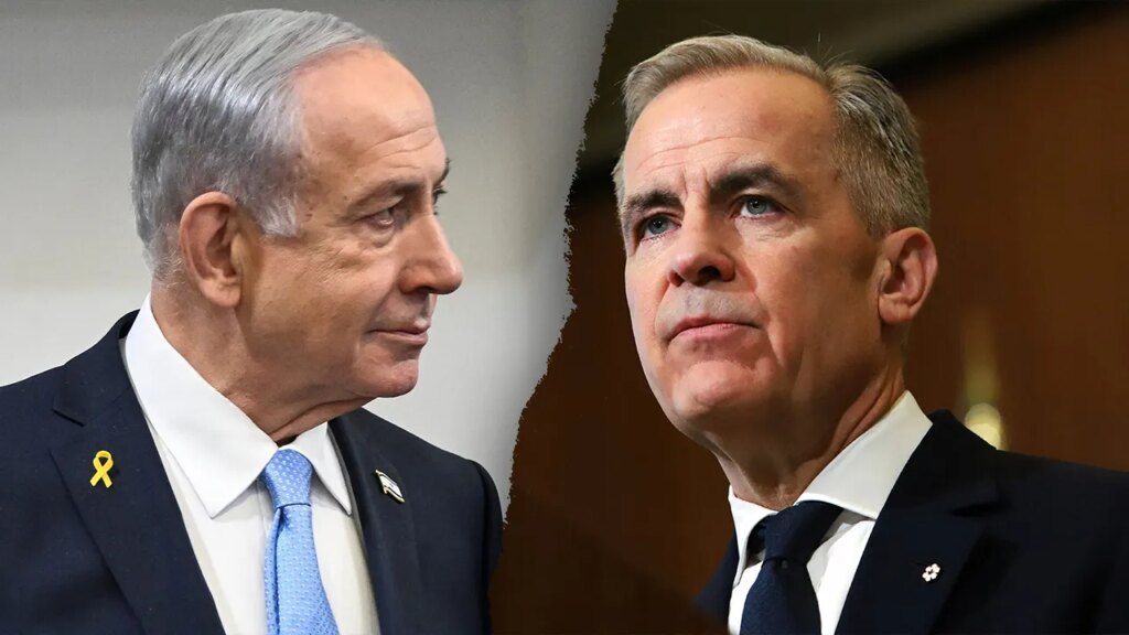 Netanyahu slams Carney over response to heckler’s Gaza ‘genocide’ claim Netanyahu slams Carney over response to heckler’s Gaza ‘genocide’ claim