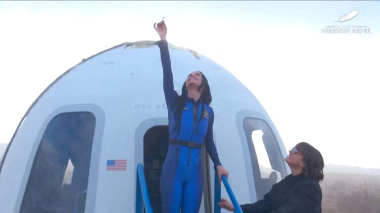 Blue Origin all-female crew featuring Katy Perry, Lauren Sanchez returns from space