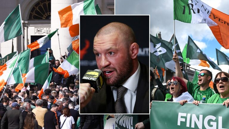 Ireland presidential hopeful Conor McGregor praises Dublin march