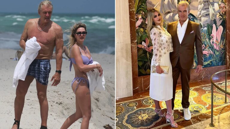 Dolph Lundgren, 67, and wife Emma Krokdal, 29, enjoy beach day in Miami