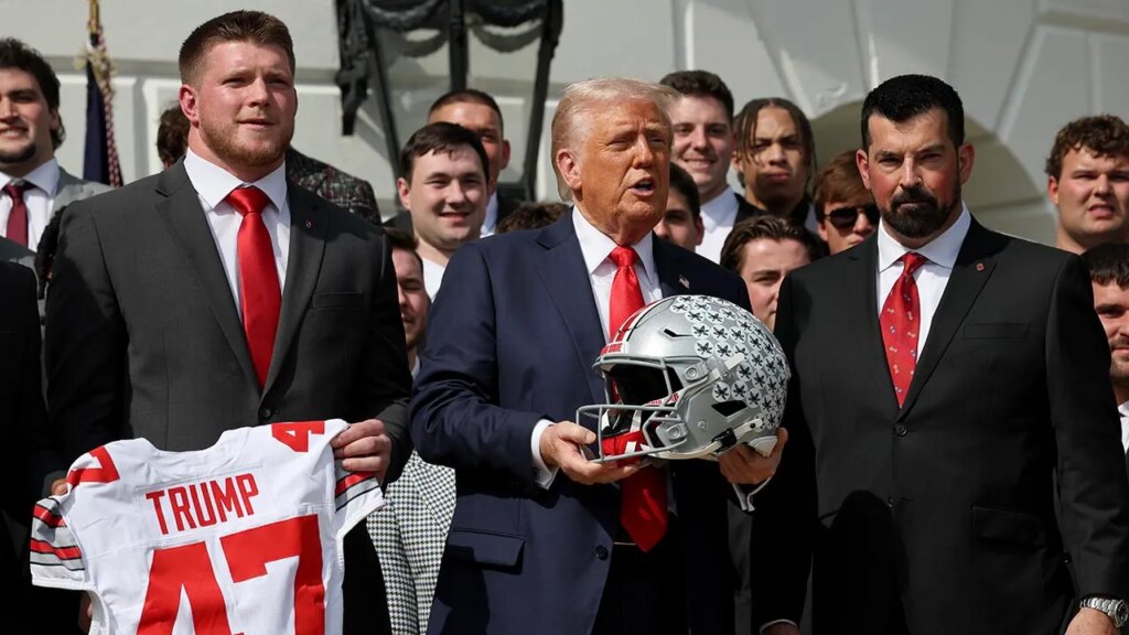 Trump praises Ohio State football team during title ceremony at White House