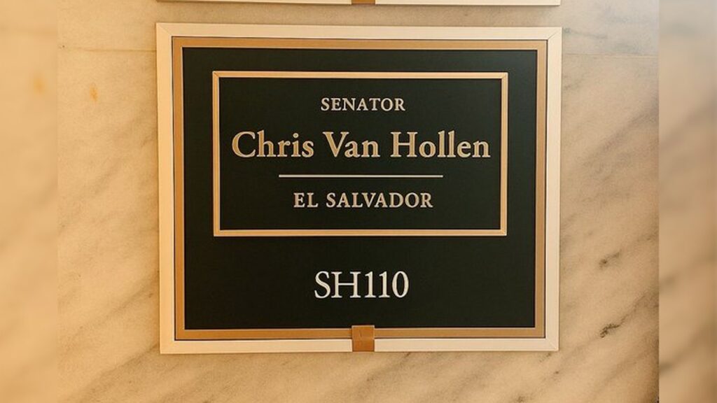 Collins alters Van Hollen’s office plaque over MS-13 deportation dispute Collins alters Van Hollen’s office plaque over MS-13 deportation dispute