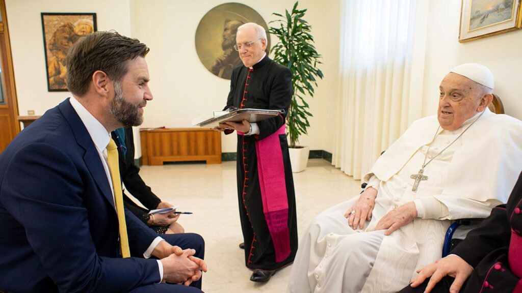 Pope Francis, still recovering from pneumonia, meets with Vice President JD Vance on Easter Sunday Pope Francis, still recovering from pneumonia, meets with Vice President JD Vance on Easter Sunday