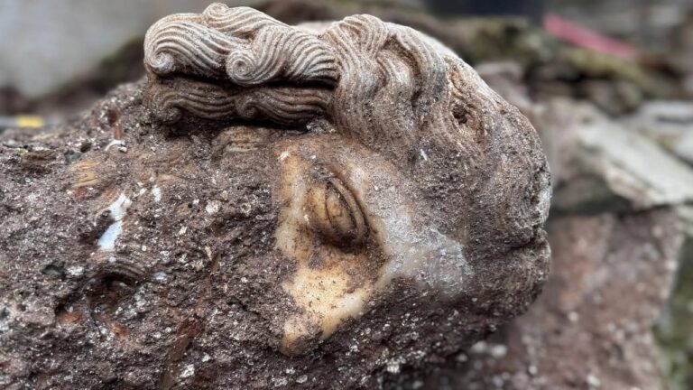 Roman excavators find ancient deity head during dig at Catholic church