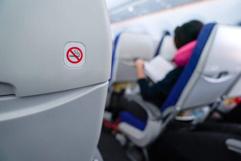 Traveler asks flight attendants whether they know if passengers are vaping in plane bathroom