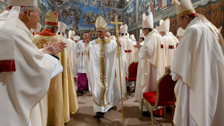 American Pope Leo XIV celebrates first mass as pontiff