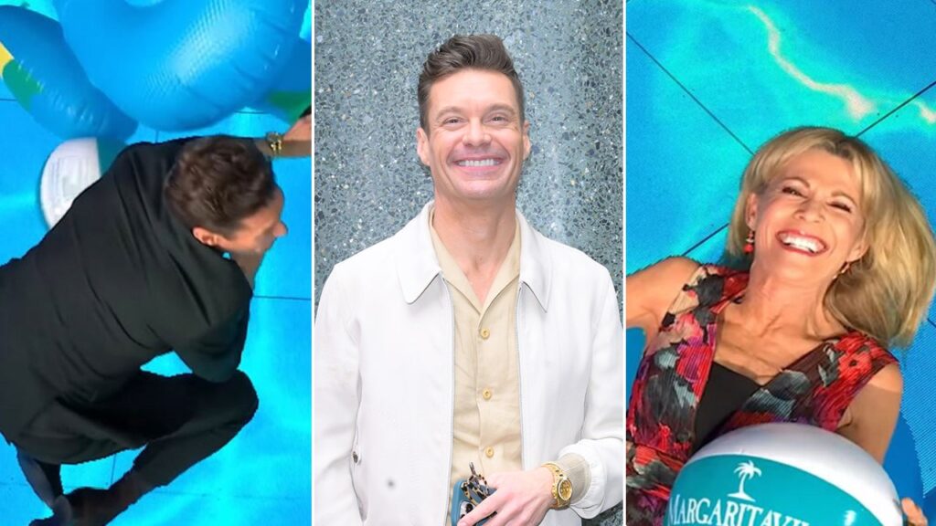 Ryan Seacrest takes tumble on Wheel of Fortune, gets reaction from Vanna White