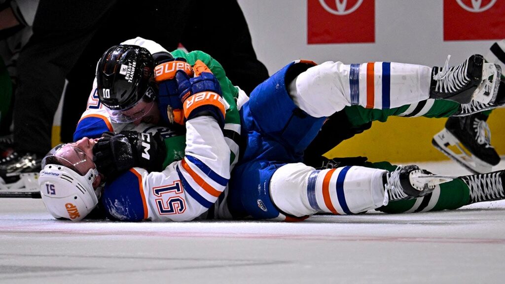 Stanley Cup Playoffs: Stars, Oilers tussle as Game 1 ends