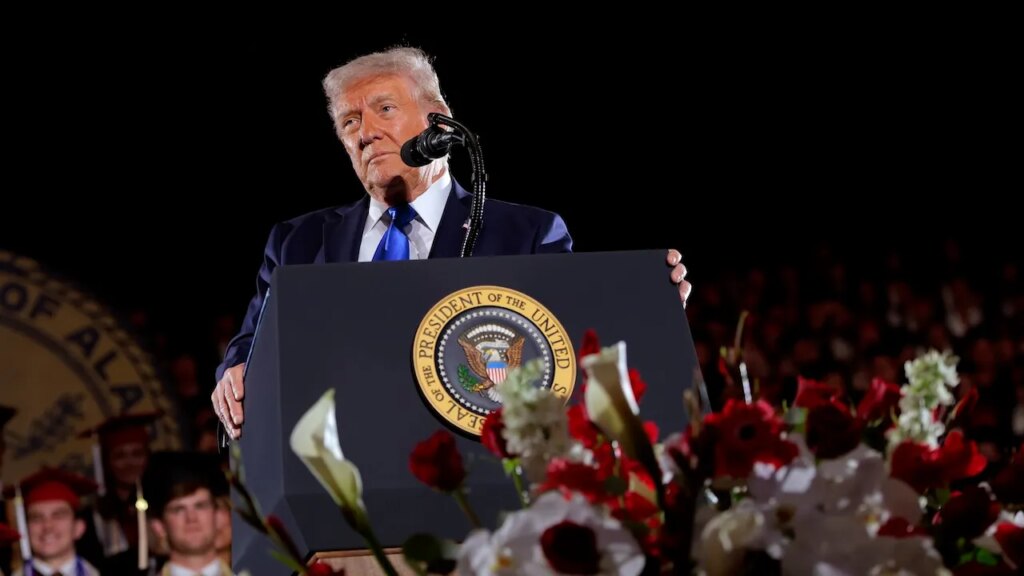 Trump vs. trans: President mocks trans athletes at Alabama speech Trump vs. trans: President mocks trans athletes at Alabama speech
