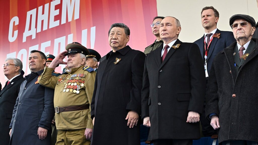 China’s Xi stands next to Putin at Russia’s Victory Day parade China’s Xi stands next to Putin at Russia’s Victory Day parade