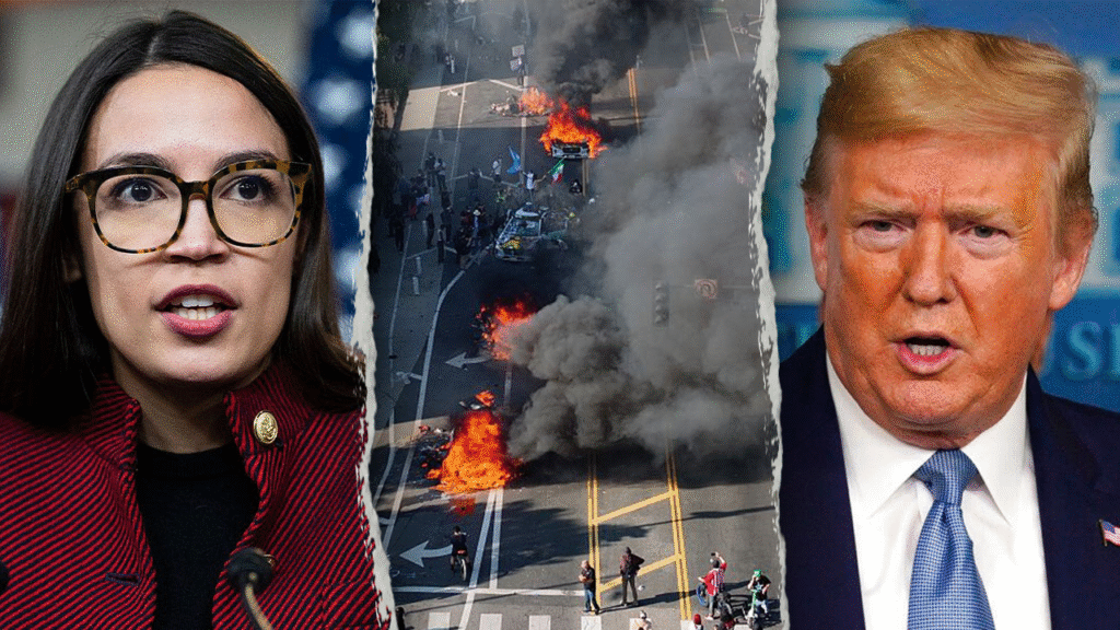 WATCH: AOC says President Donald Trump to blame for the anti-ICE riots in LA