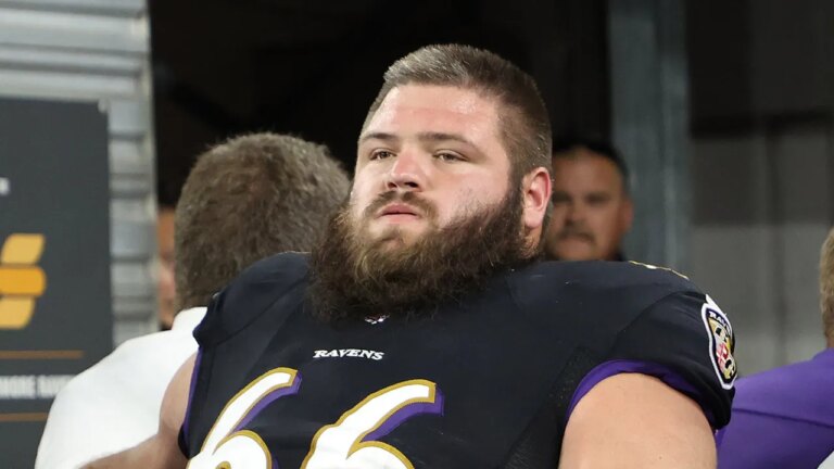 Ravens’ Ben Cleveland’s wife denies adultery claims in divorce filing