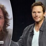 Chris Pratt shows off dramatic transformation with fake mustache on set
