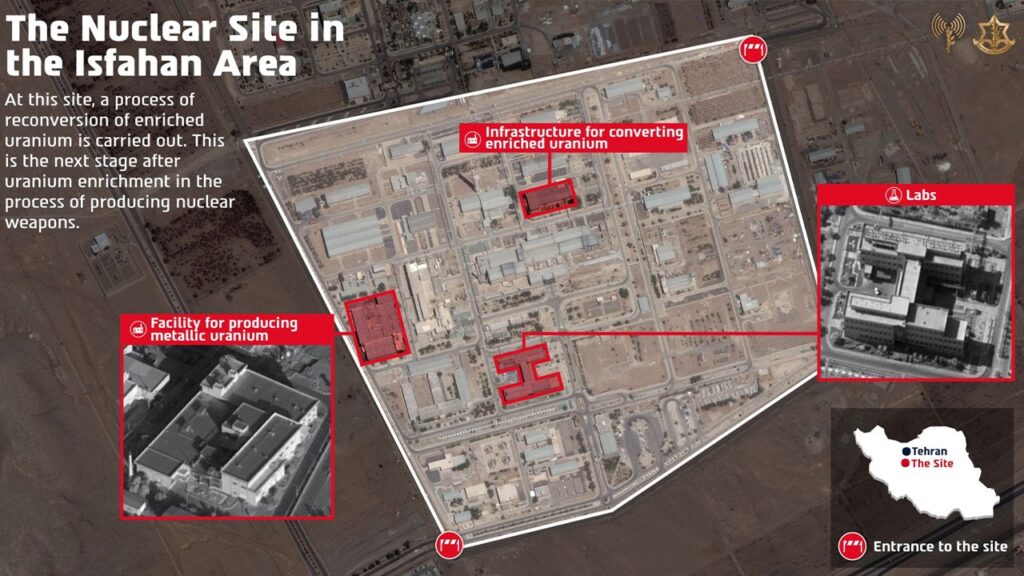 Israel strikes Iran’s Isfahan nuclear site targeting uranium facility