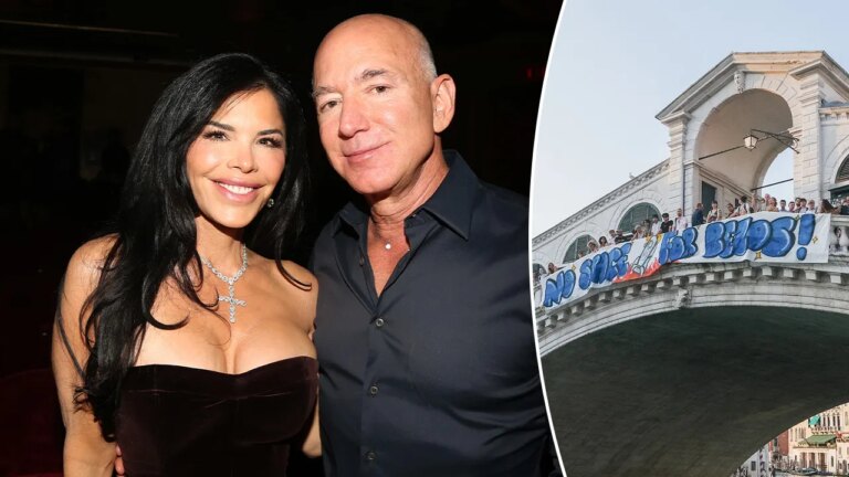 Venetians protest Bezos and Sánchez wedding as mayor welcomes event