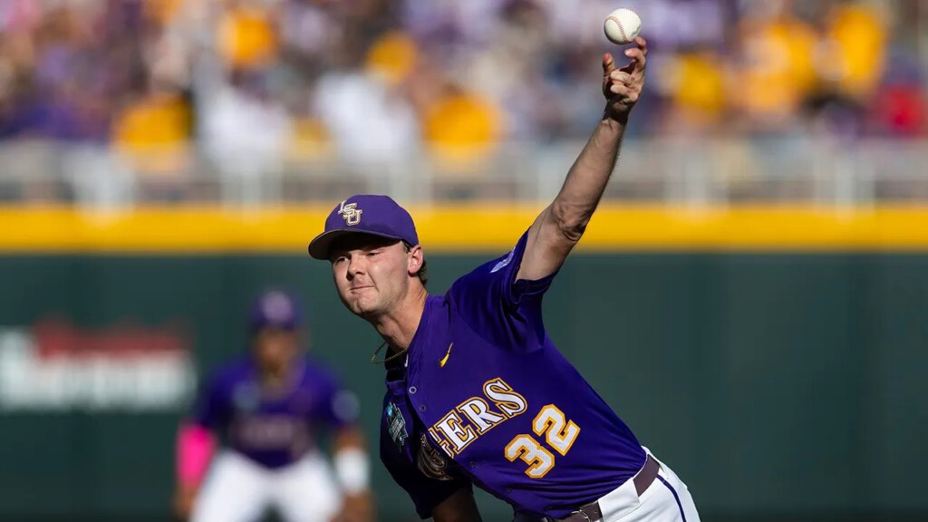 College World Series: LSU’s Kade Anderson throws 130 pitches in win