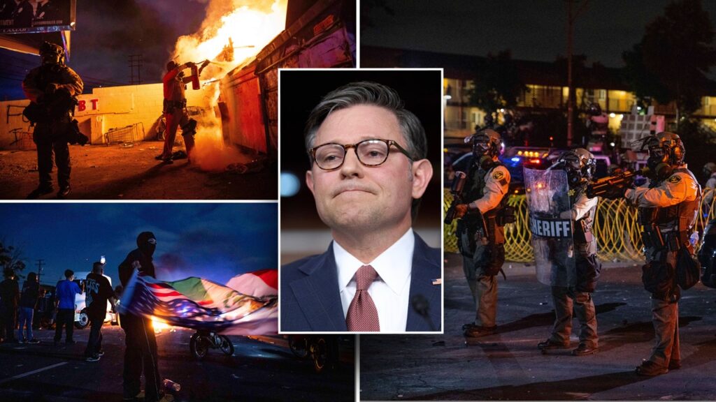 Johnson backs Hegseth warning about possible Marine deployment to anti-ICE riots Johnson backs Hegseth warning about possible Marine deployment to anti-ICE riots