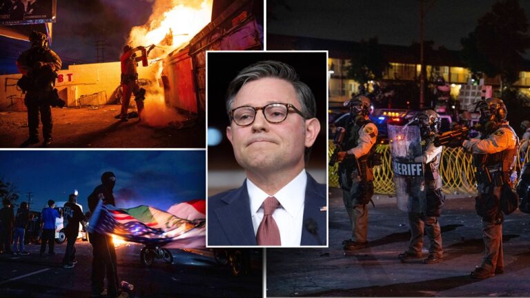 Johnson backs Hegseth warning about possible Marine deployment to anti-ICE riots