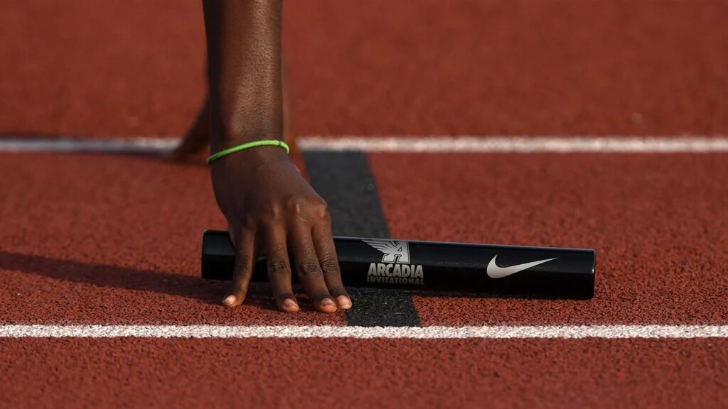 Track star breaks down in tears after losing championship celebration