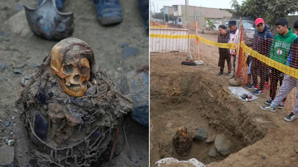 1,000-year-old pre-Incan mummy discovered by utility workers in Peru