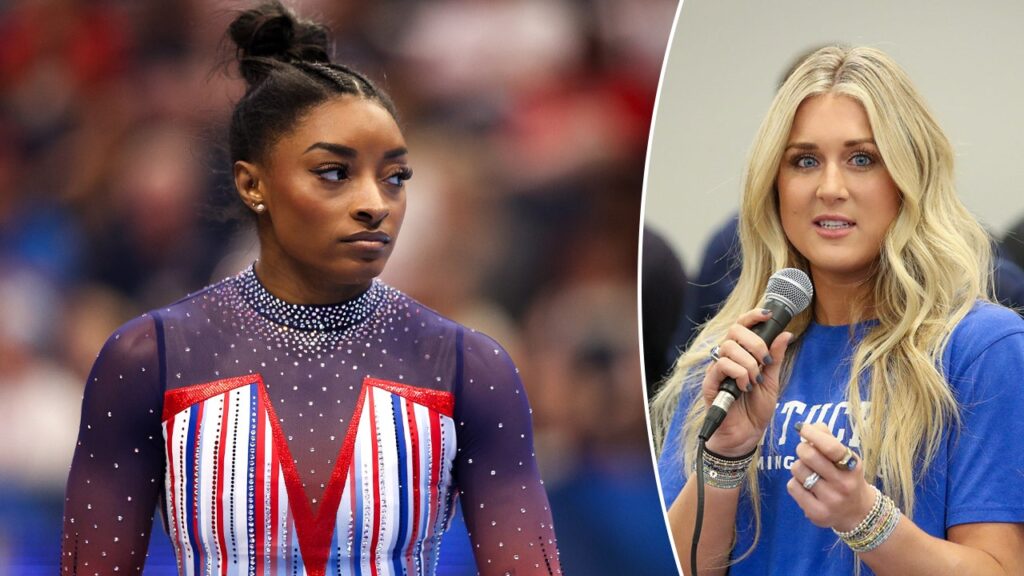 Riley Gaines says Simone Biles ‘tarnished’ her reputation in ‘2 tweets’