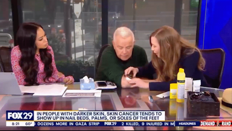 Philadelphia news anchor diagnosed with skin cancer during live broadcast
