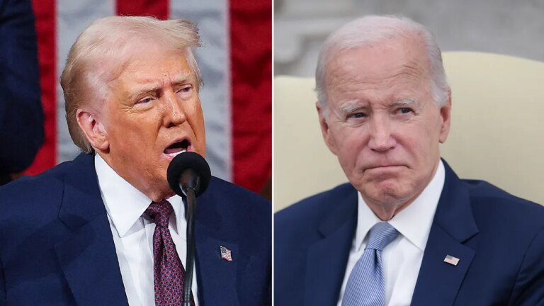 Trump shares social media post claiming Biden died in 2020, replaced with clones