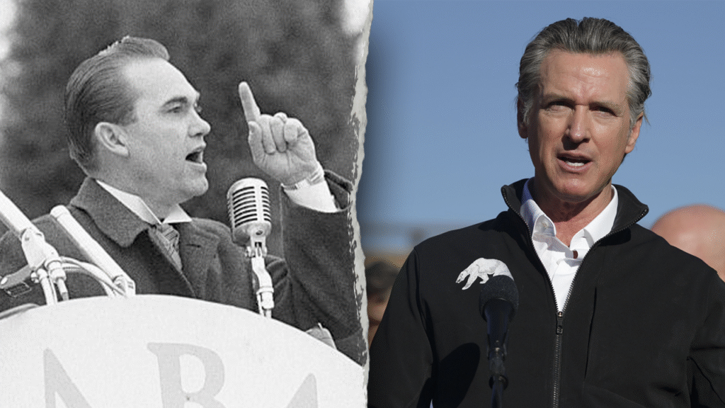 Newsom’s riot response leads to comparisons to segregationist George Wallace