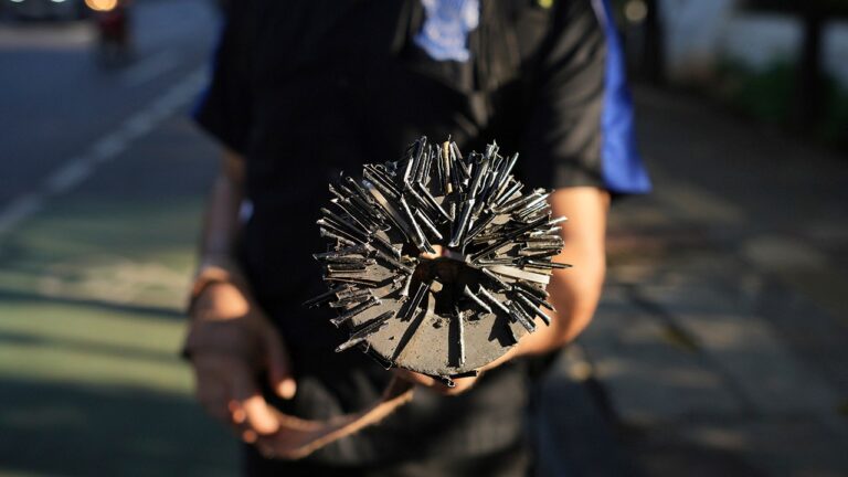 Metal ‘tire traps’ plague Jakarta streets as community launches cleanup effort