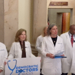 Democratic doctors’ protest against Trump’s megabill drowned out by tourists