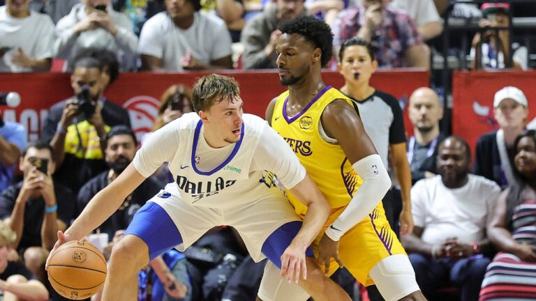 Cooper Flagg edges Bronny James in NBA Summer League debut as Mavs win