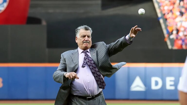 Mets legend Keith Hernandez was oblivious to a foul ball narrowly missing him