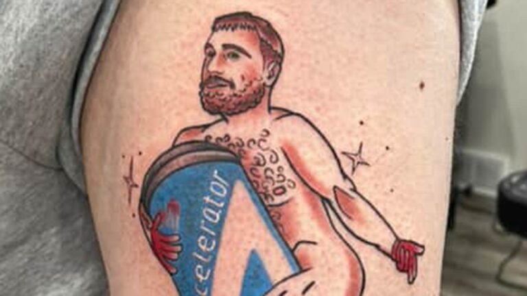 Ohio officer wins contest with naked Travis Kelce-inspired tattoo