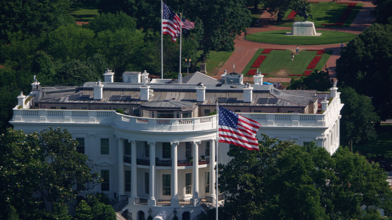Trump installs massive American flags at White House using personal funds