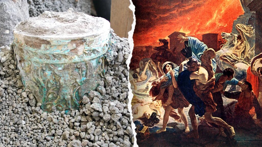 Egyptian vase found in ancient Pompeii fast-food kitchen by archaeologists