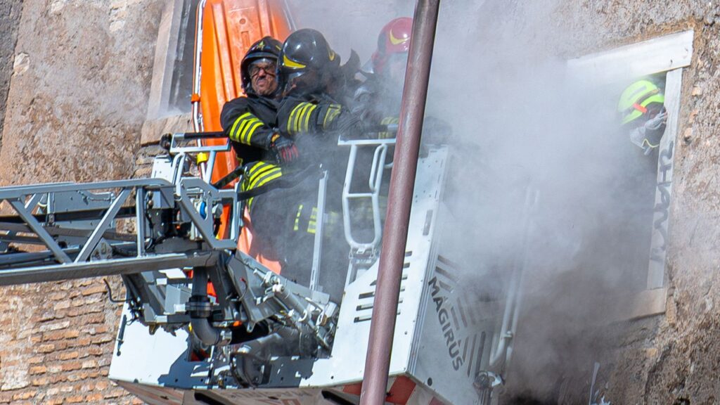 Worker dies after 11-hour rescue from collapsed medieval tower in Rome