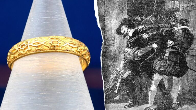 Gold ring linked to Gunpowder Plot found by detectorist up for auction
