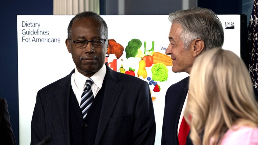 Ben Carson challenges changes to food pyramid, focusing on meat consumption