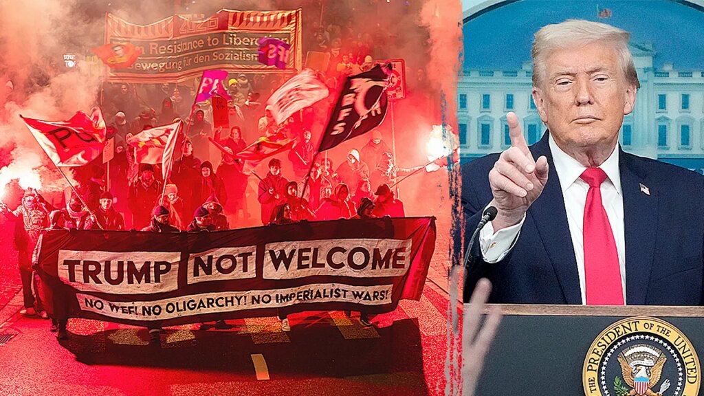 Trump Davos visit sparks violent Swiss protests, police clashes
